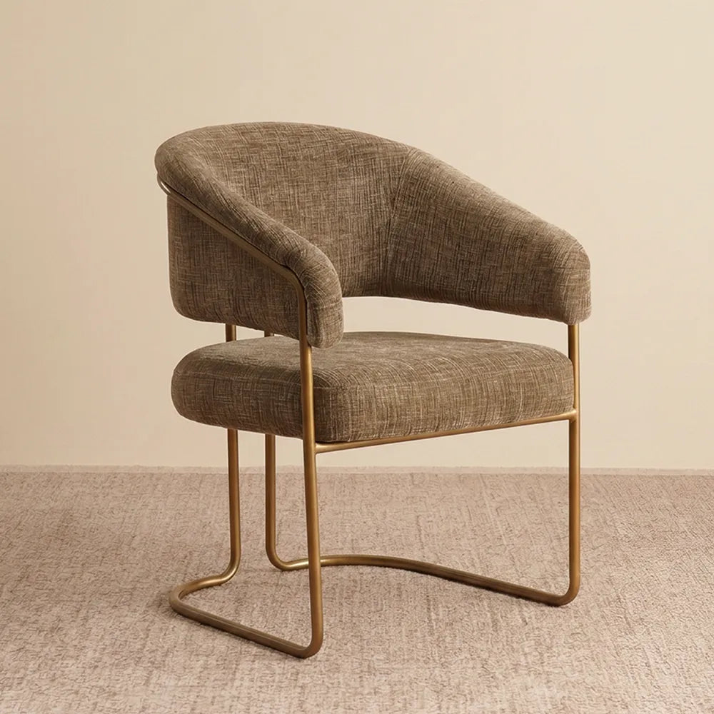 Mid-Century Modern Barrel Upholstered Dining Chair