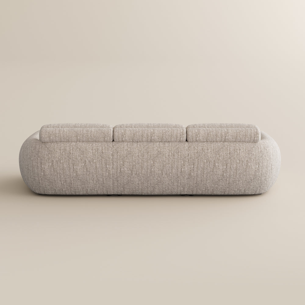 Mila Beige Tweed Chenille 3 Seater extended