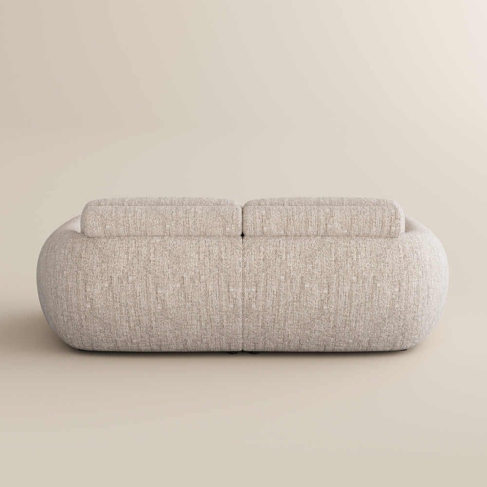 Mila Beige Tweed Chenille 2 Seater extended