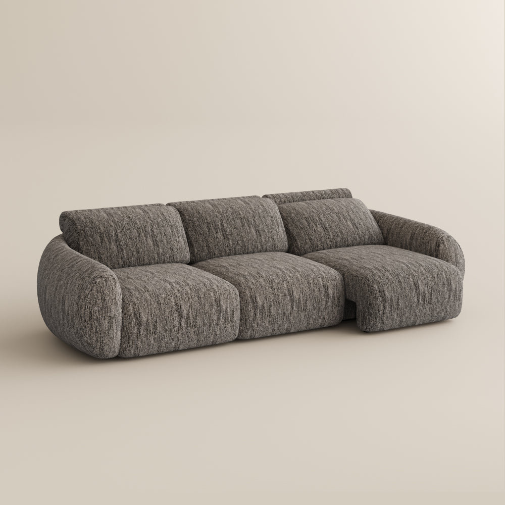 Mila Dark Gray Tweed Chenille 3 Seater lounge