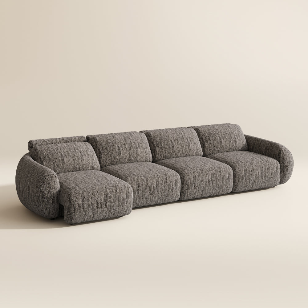 Mila Dark Gray Tweed Chenille 4 Seater lounge