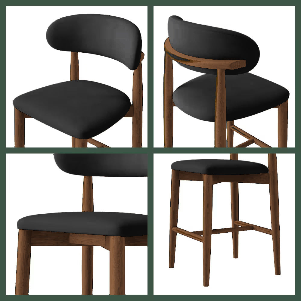 Lawson-24'' Mid-Century Modern Wood Counter Height Bar Stools Set of 2