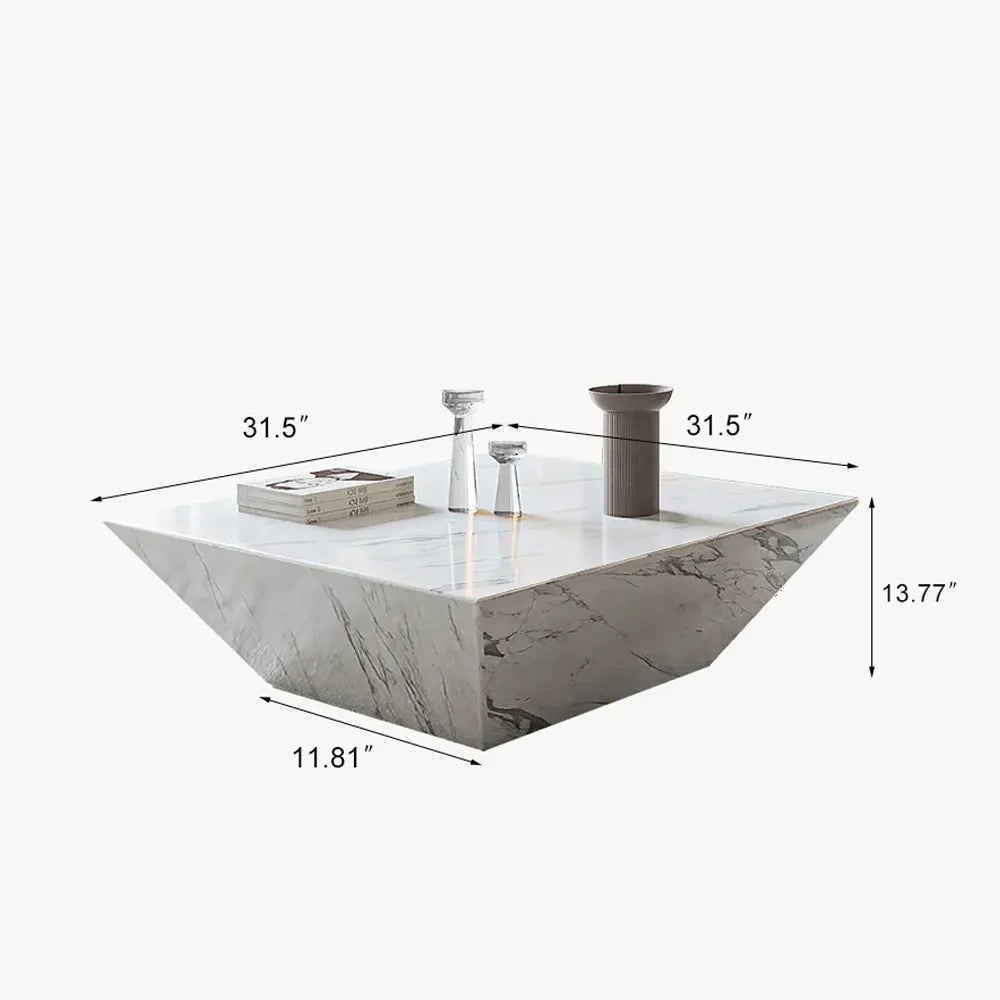Table basse carrée moderne de 31,5 po