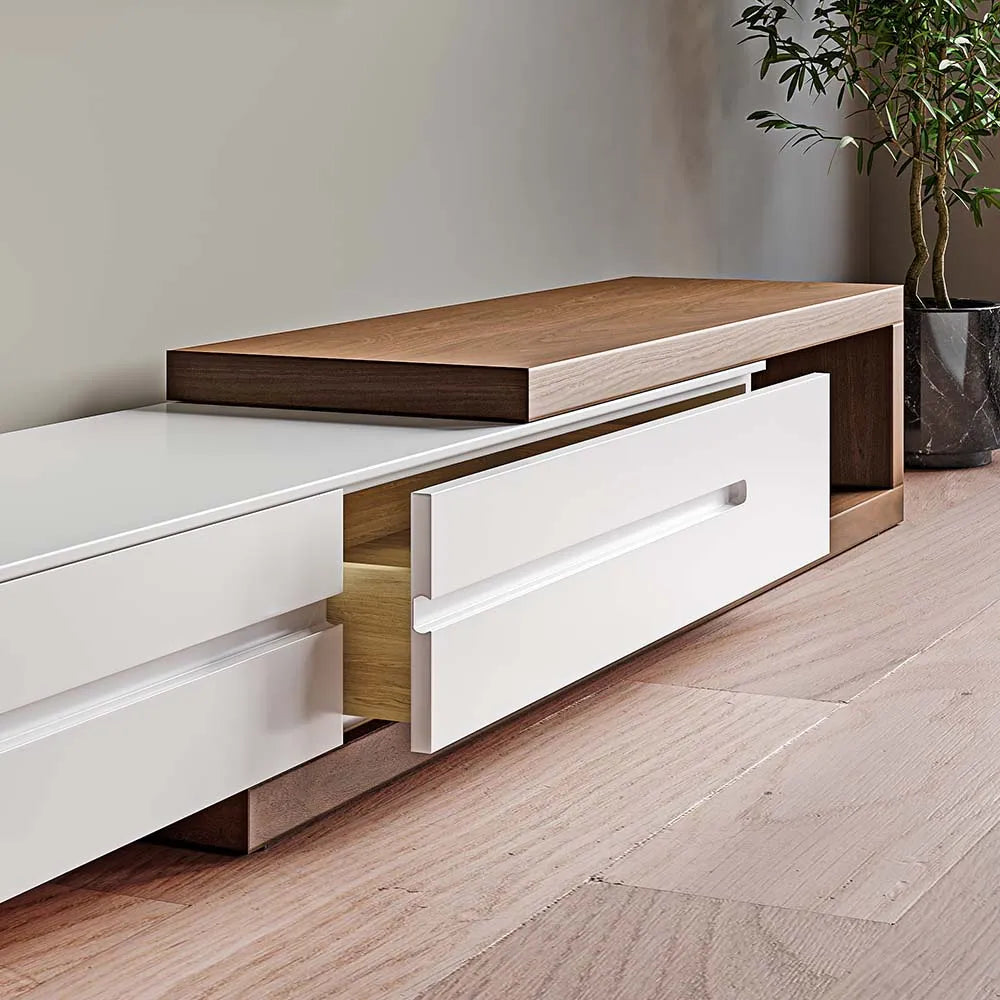Meuble TV extensible noir moderne