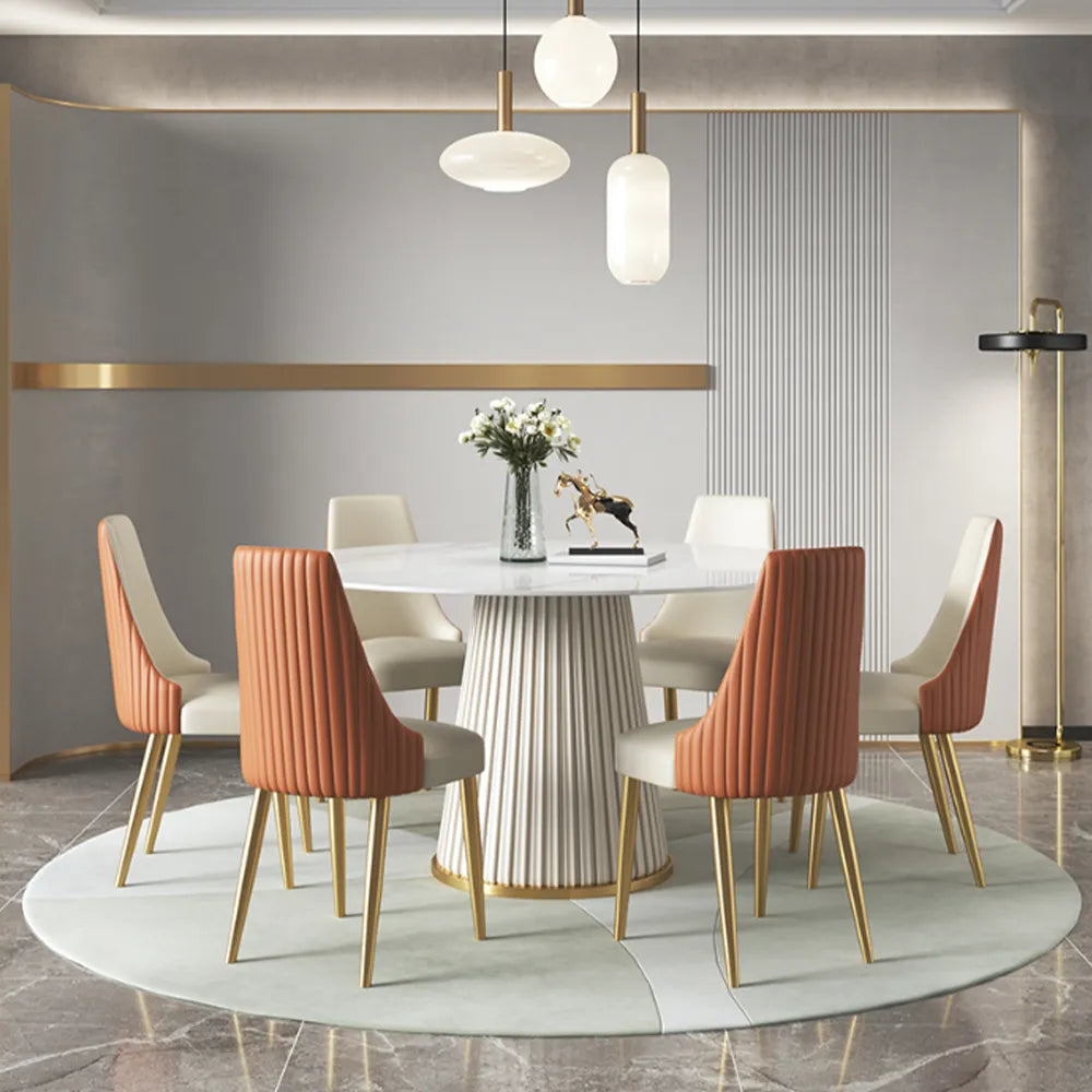 47in Lira - Round Matte Sintered Stone Dining Table — view 3
