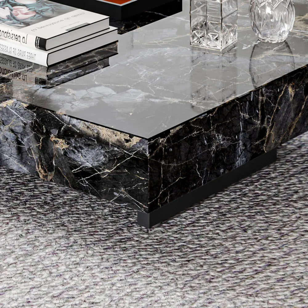 Table basse noire moderne 