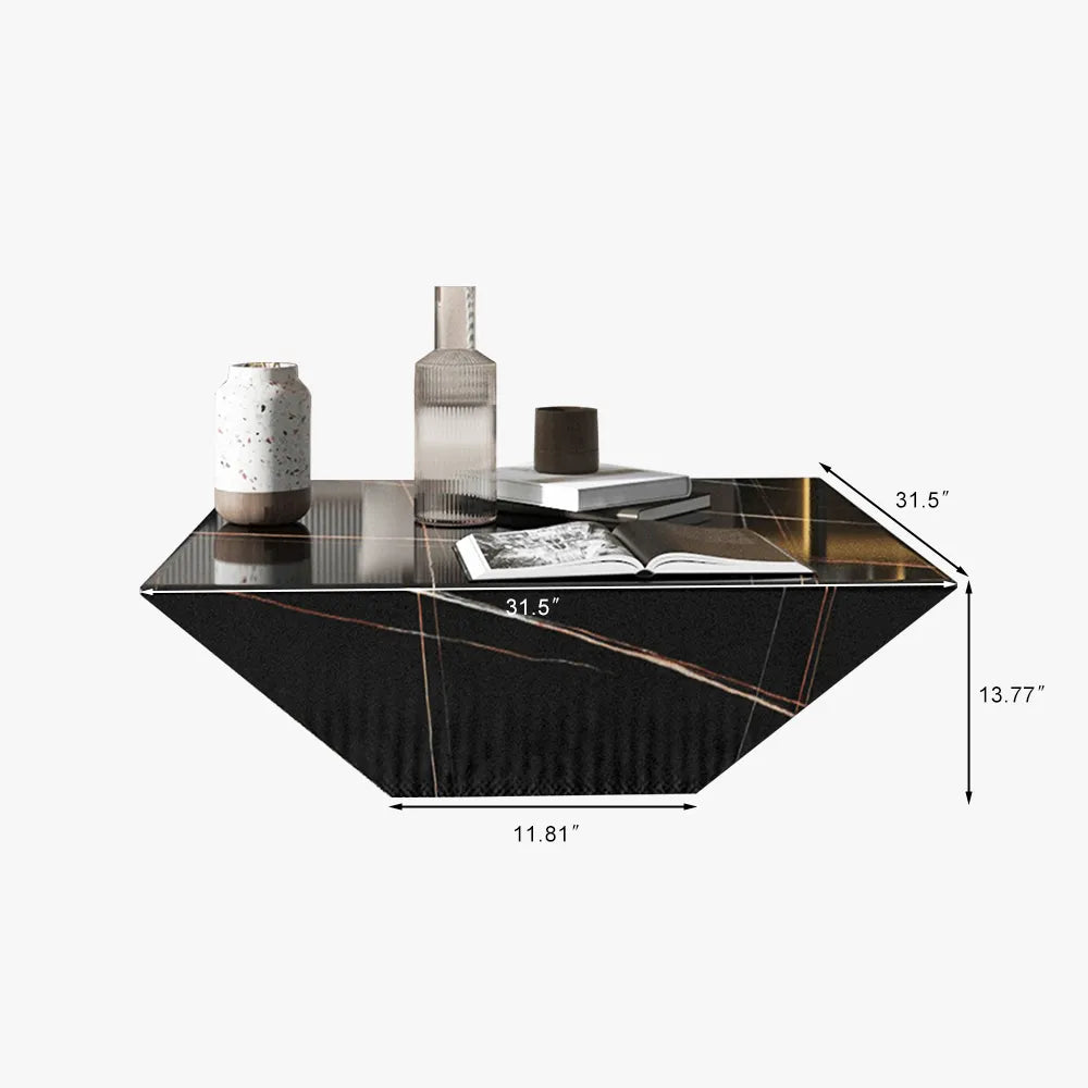 Table basse carrée moderne de 31,5 po
