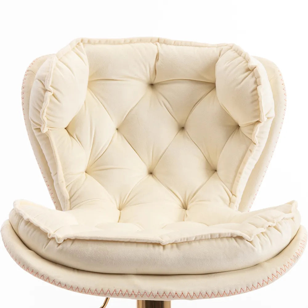 Tabourets de bar réglables en velours modernes (lot de 2) 