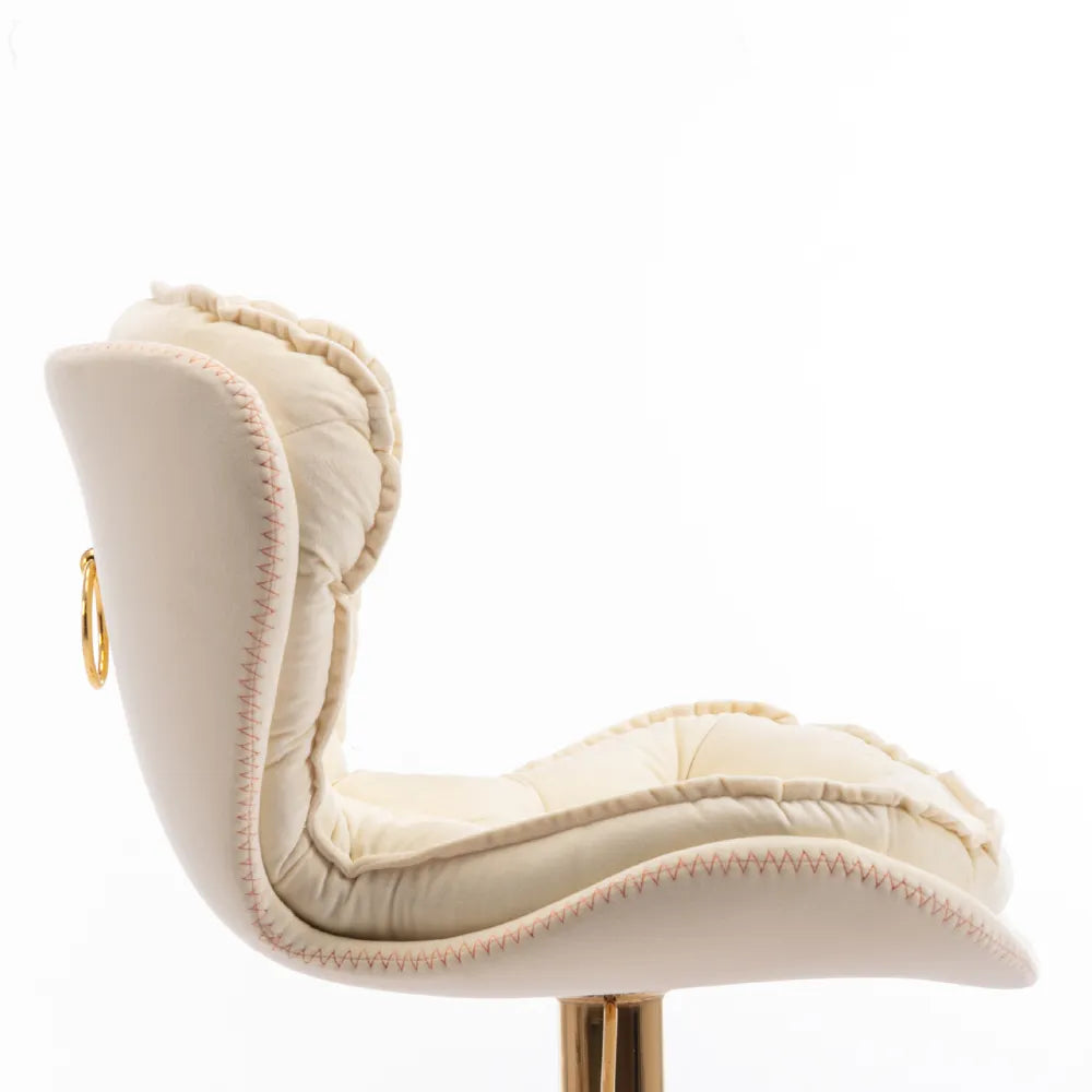 Tabourets de bar réglables en velours modernes (lot de 2) 
