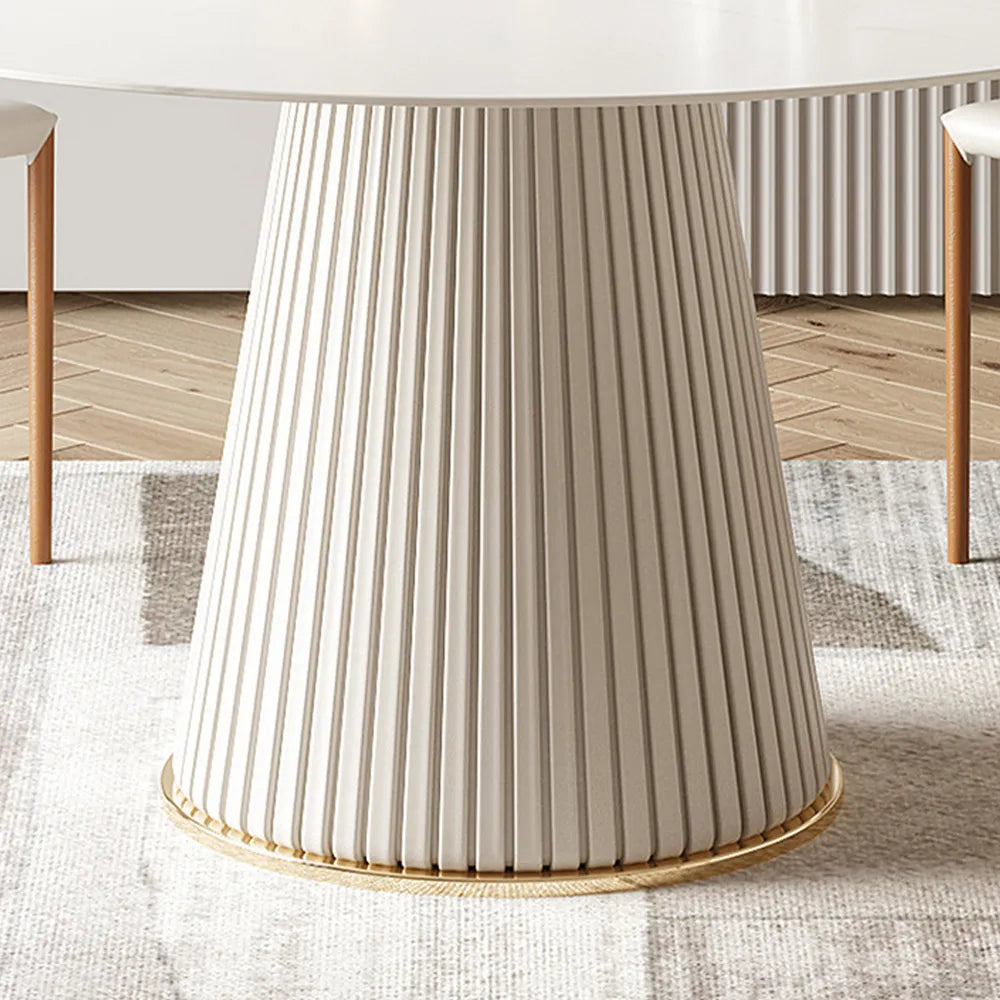 47in Lira - Round Matte Sintered Stone Dining Table — view 8