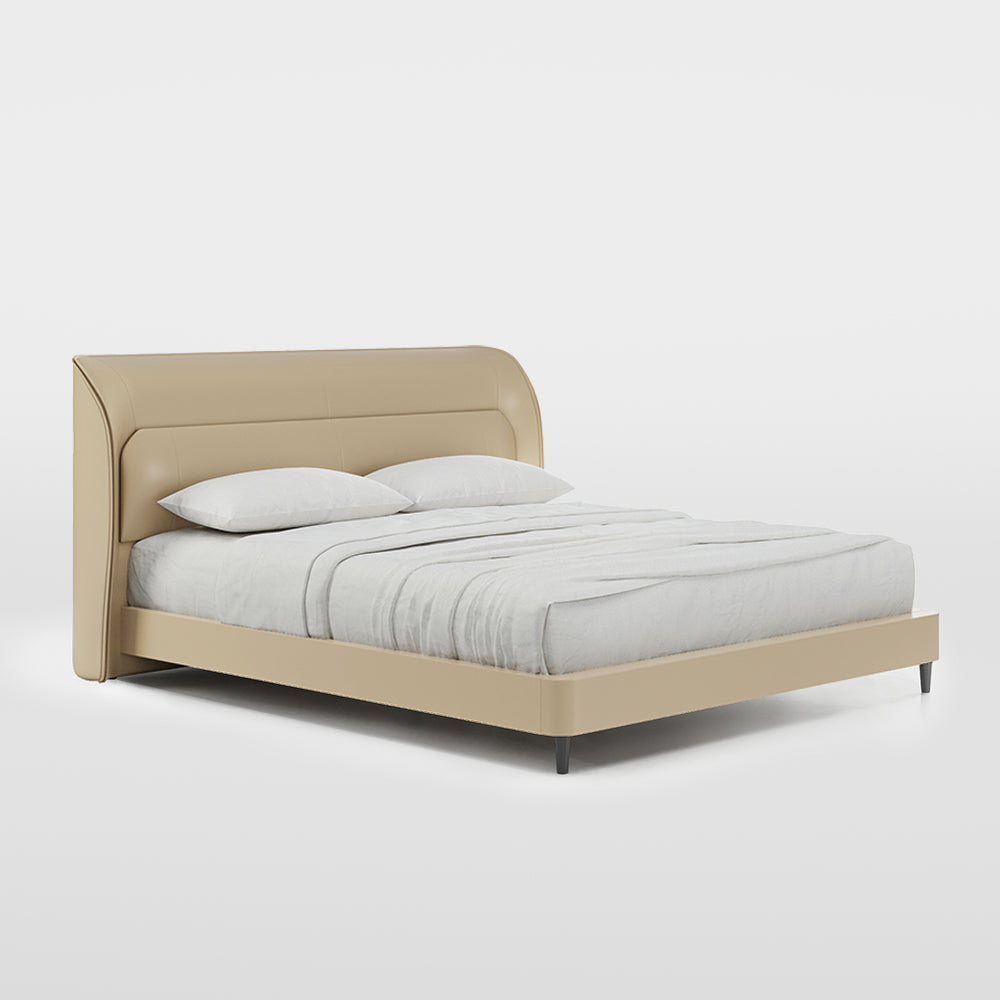 Cadre de lit king size moderne en cuir
