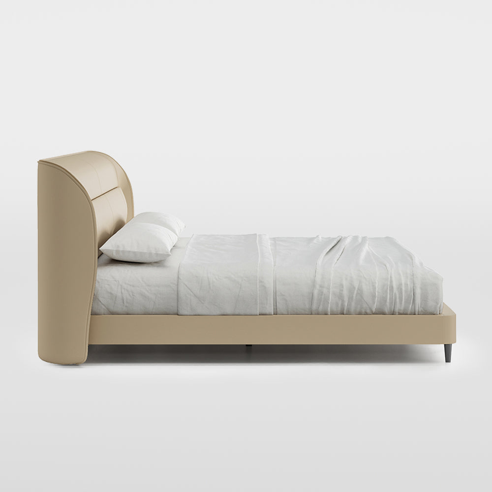 Cadre de lit king size moderne en cuir