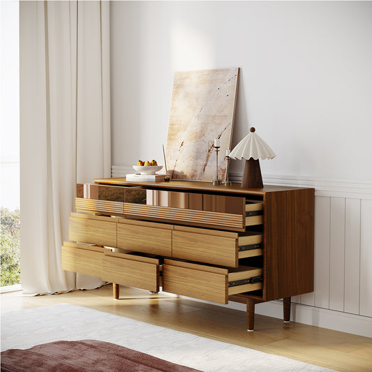 Solid wood 6-drawer cabinet