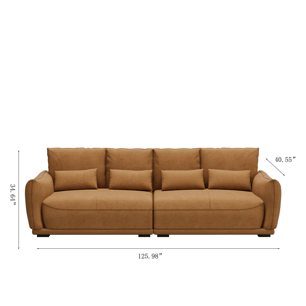 Canapé moderne en tissu suédé de 125,98 pouces
