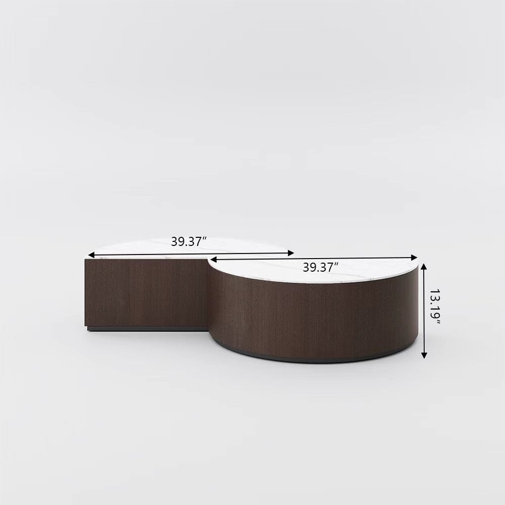 Table basse moderne en pierre frittée 39,37