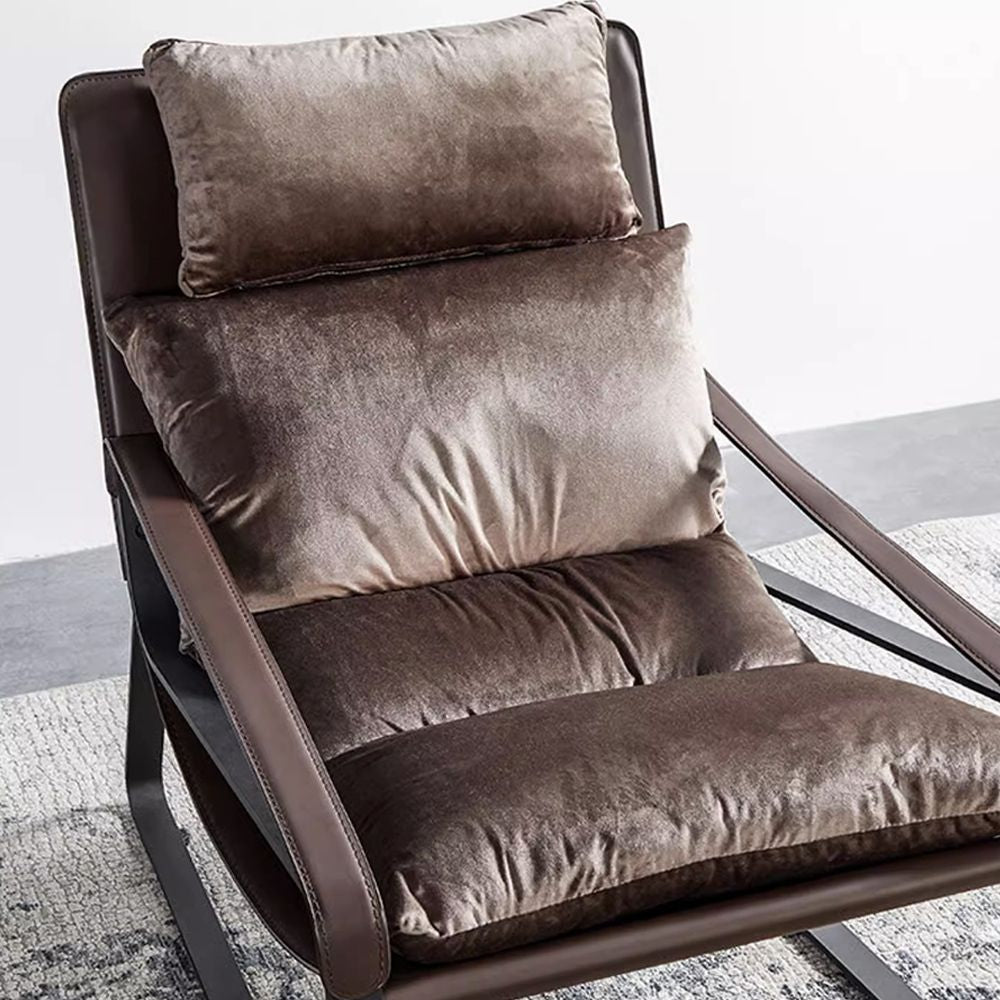 Saddle leather modern single lounge chair
