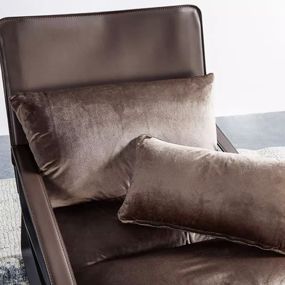 Saddle leather modern single lounge chair