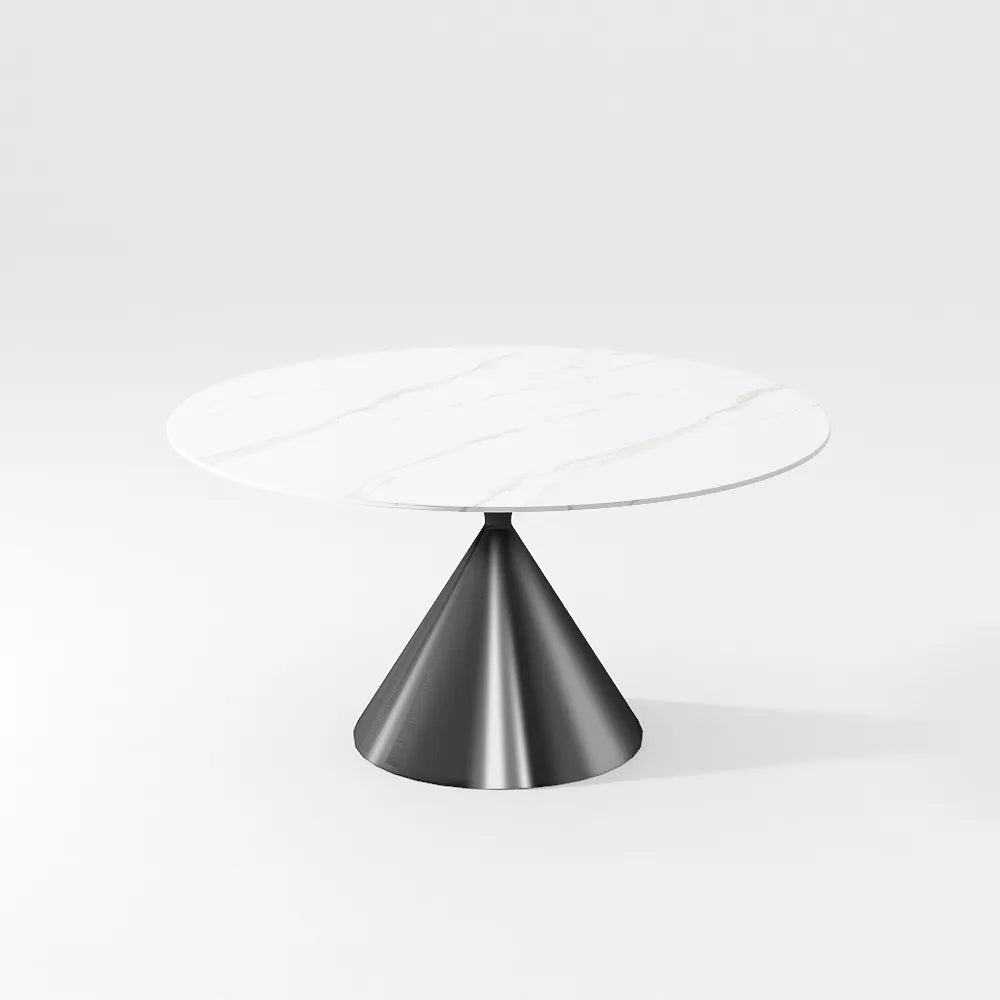 Table à manger ronde de luxe moderne de 47 pouces pour quatre personnes 