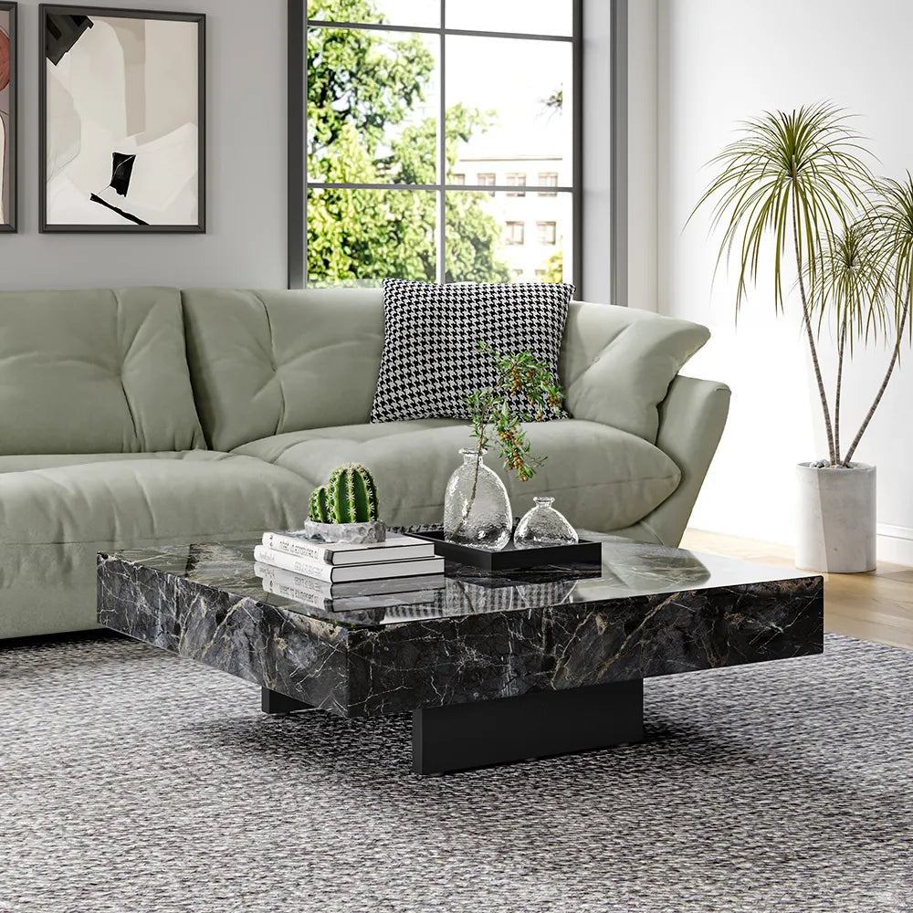 Table basse noire moderne 