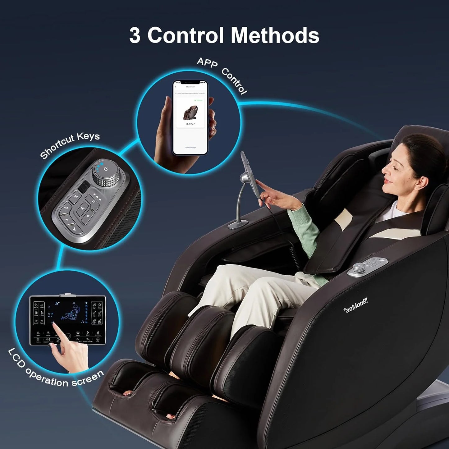 IT-9777 Real Pro Ultra 3D Chest Heating Zero Gravity Massage Chair with Pedal