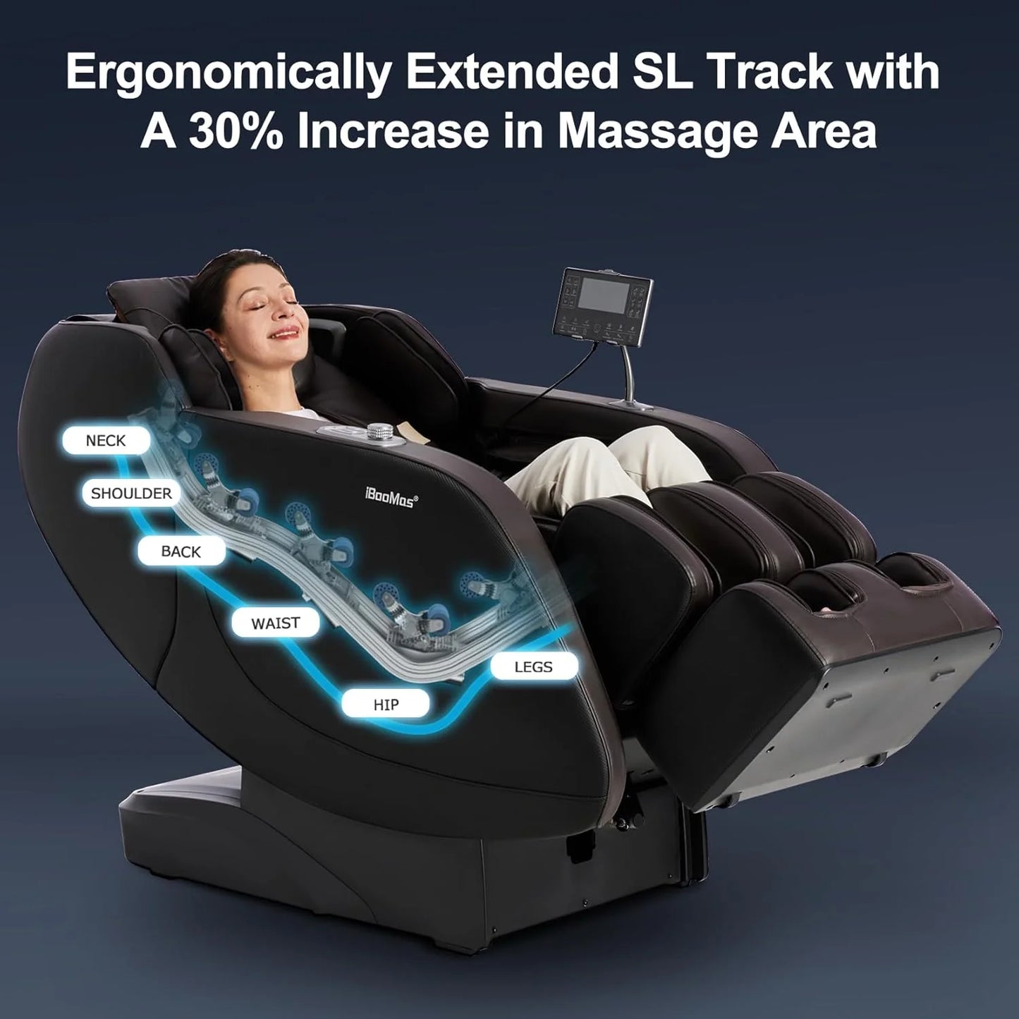 IT-9777 Real Pro Ultra 3D Chest Heating Zero Gravity Massage Chair with Pedal
