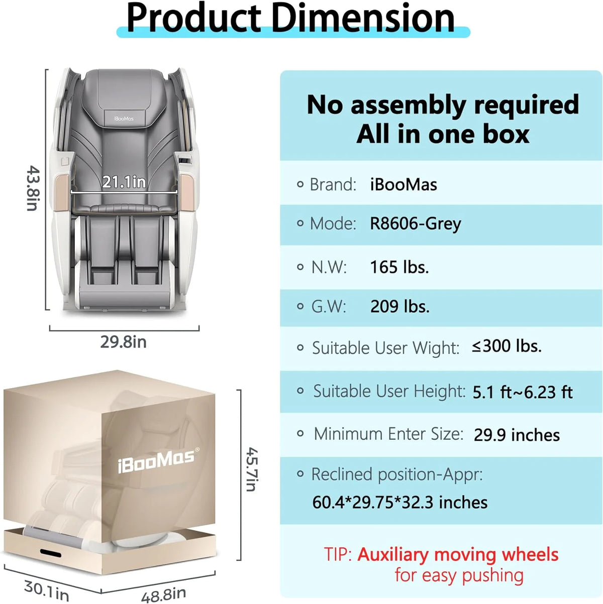 R8606 3D Roller AI&APP Control Auto-Extend Pedal Zero-G Massage Chair — view 3