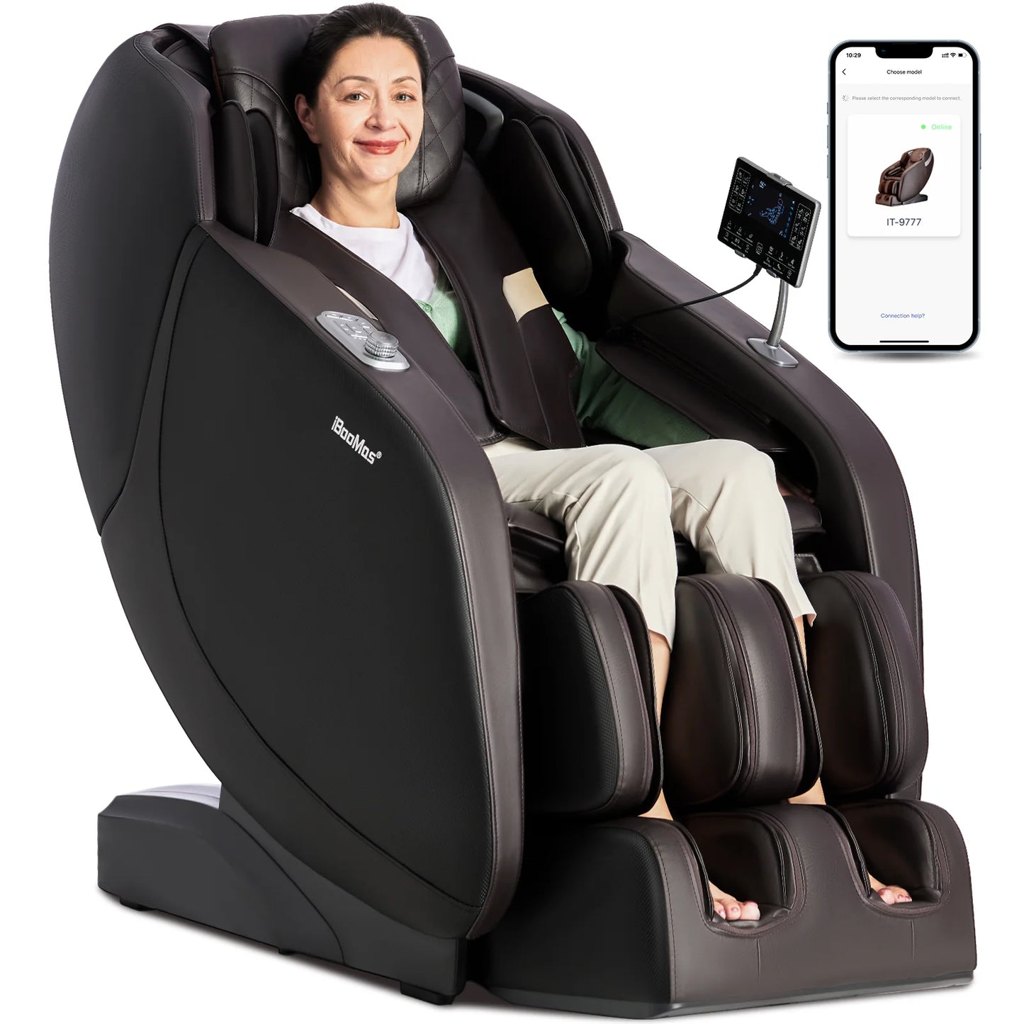 IT-9777 Real Pro Ultra 3D Chest Heating Zero Gravity Massage Chair with Pedal