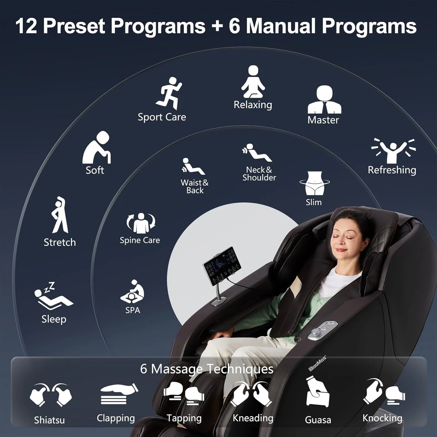 IT-9777 Real Pro Ultra 3D Chest Heating Zero Gravity Massage Chair with Pedal