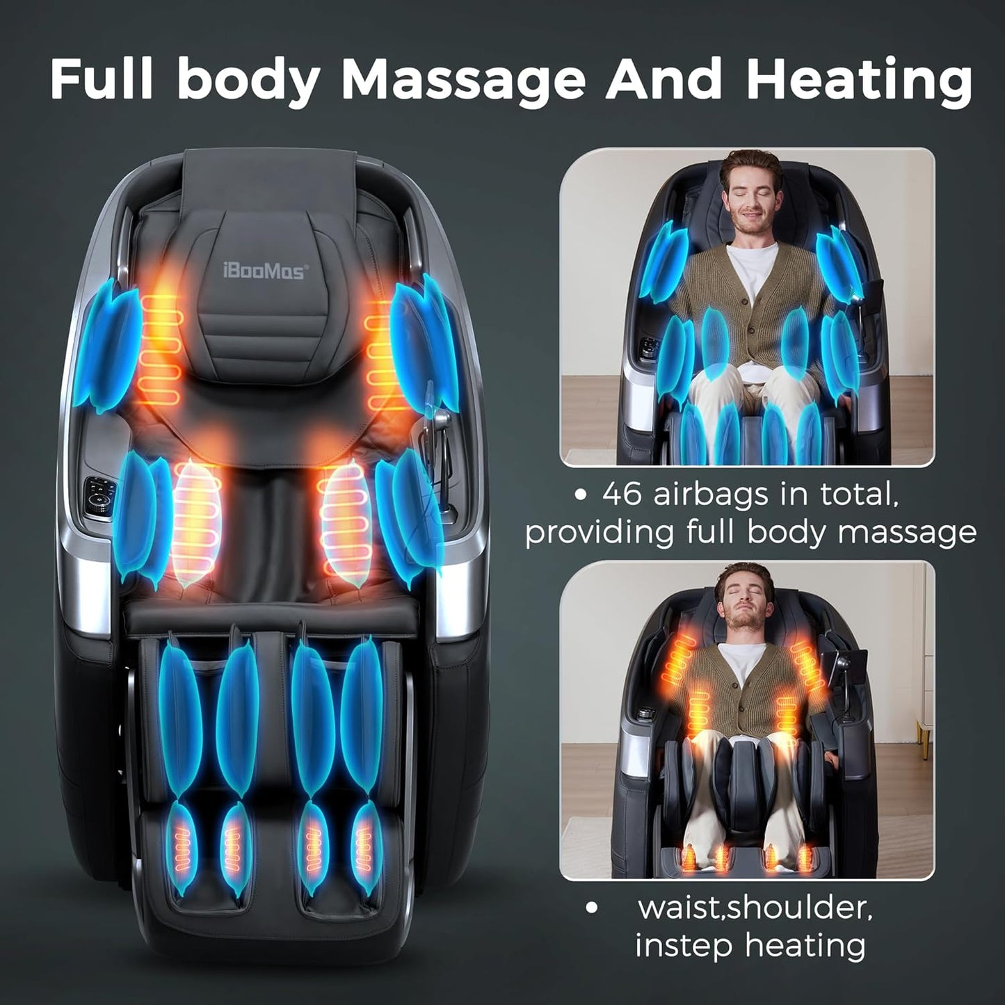 IBM-P03 Dual Mech Ultimate 4D Mimic Space Capsule 180° Zero Gravity Massage Chair