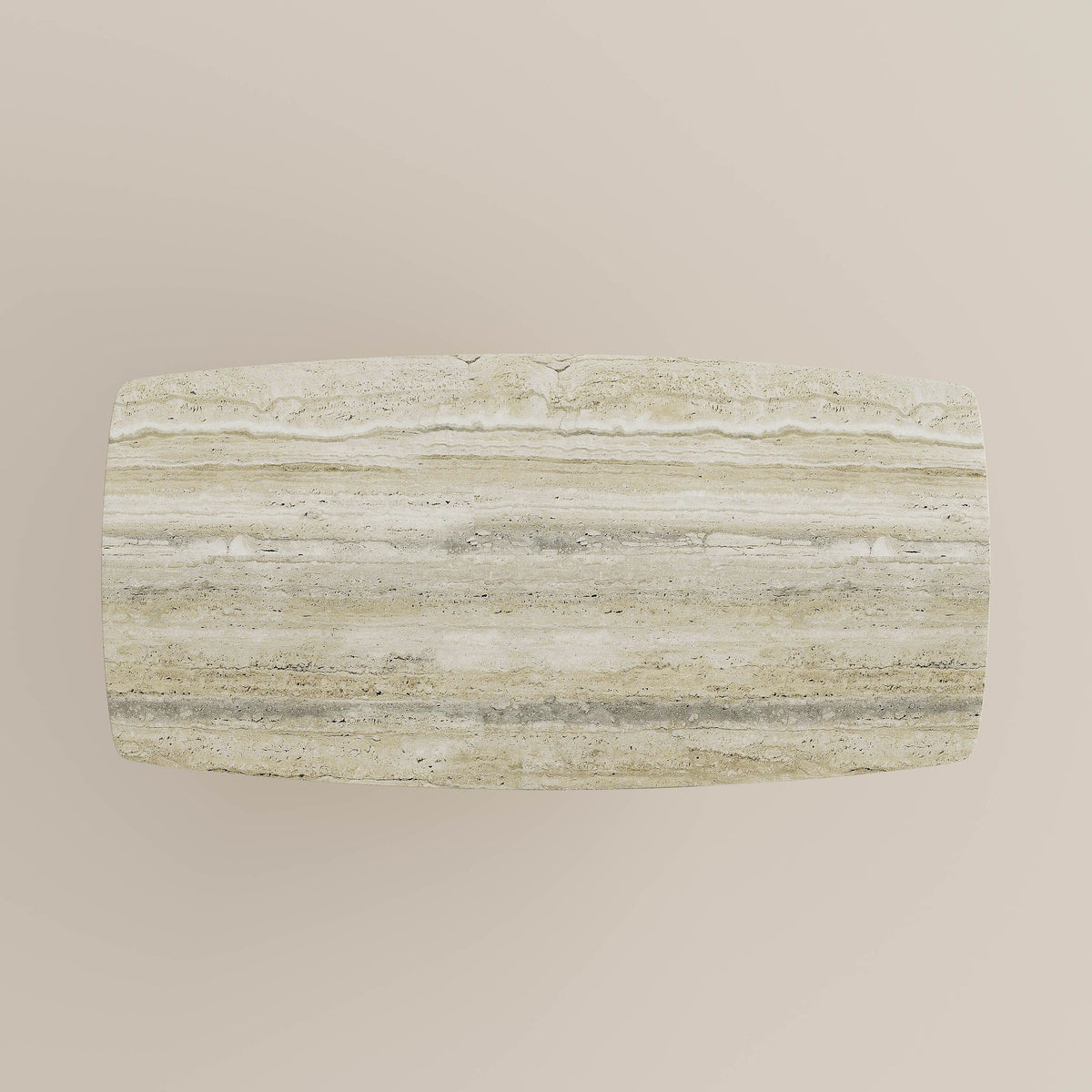 Top view of yellow marble rectangular tabletop