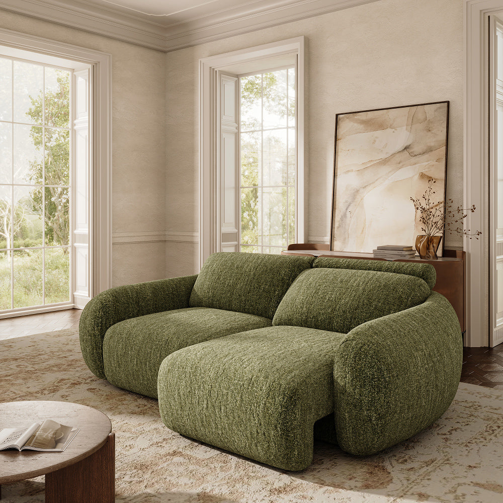 Mila Power Sofa Bed modern green living room