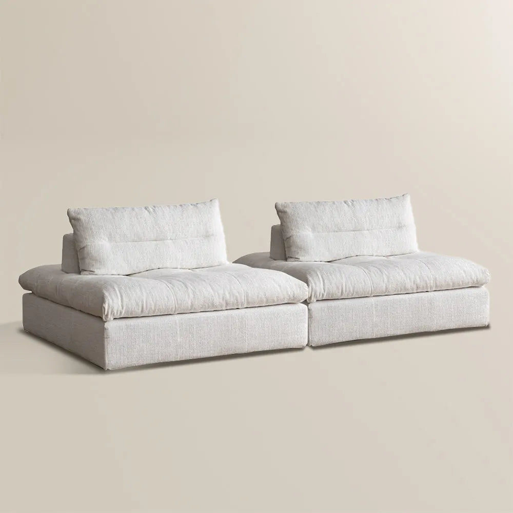 Cream-colored modern removable and washable modular sofa