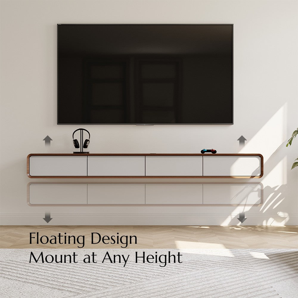 Wall-mounted TV stand can be installed at your preferred height