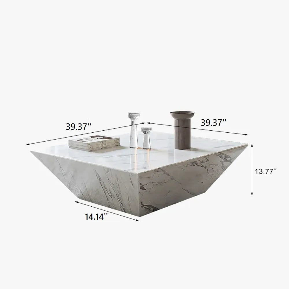 Table basse carrée moderne de 31,5 po