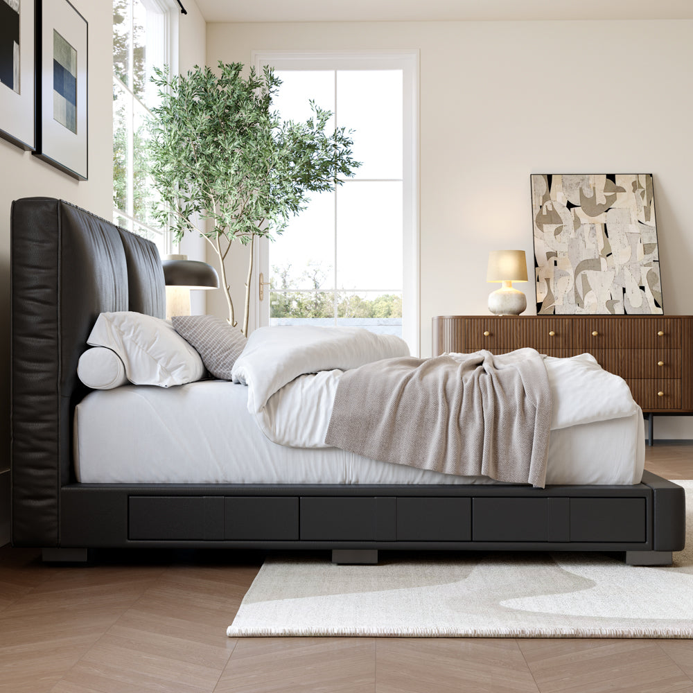 black-faux-leather-queen-drawers